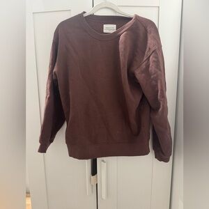 Parachute Brown Cropped Cotton Sweater Sz S